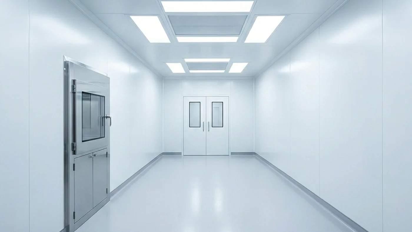A classified cleanroom built to ISO 14644 cleanliness classes.