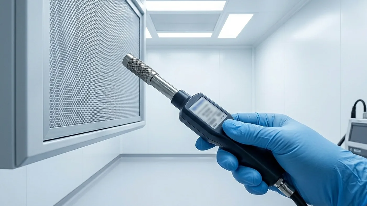 A cleanroom set up for validation and environmental monitoring.