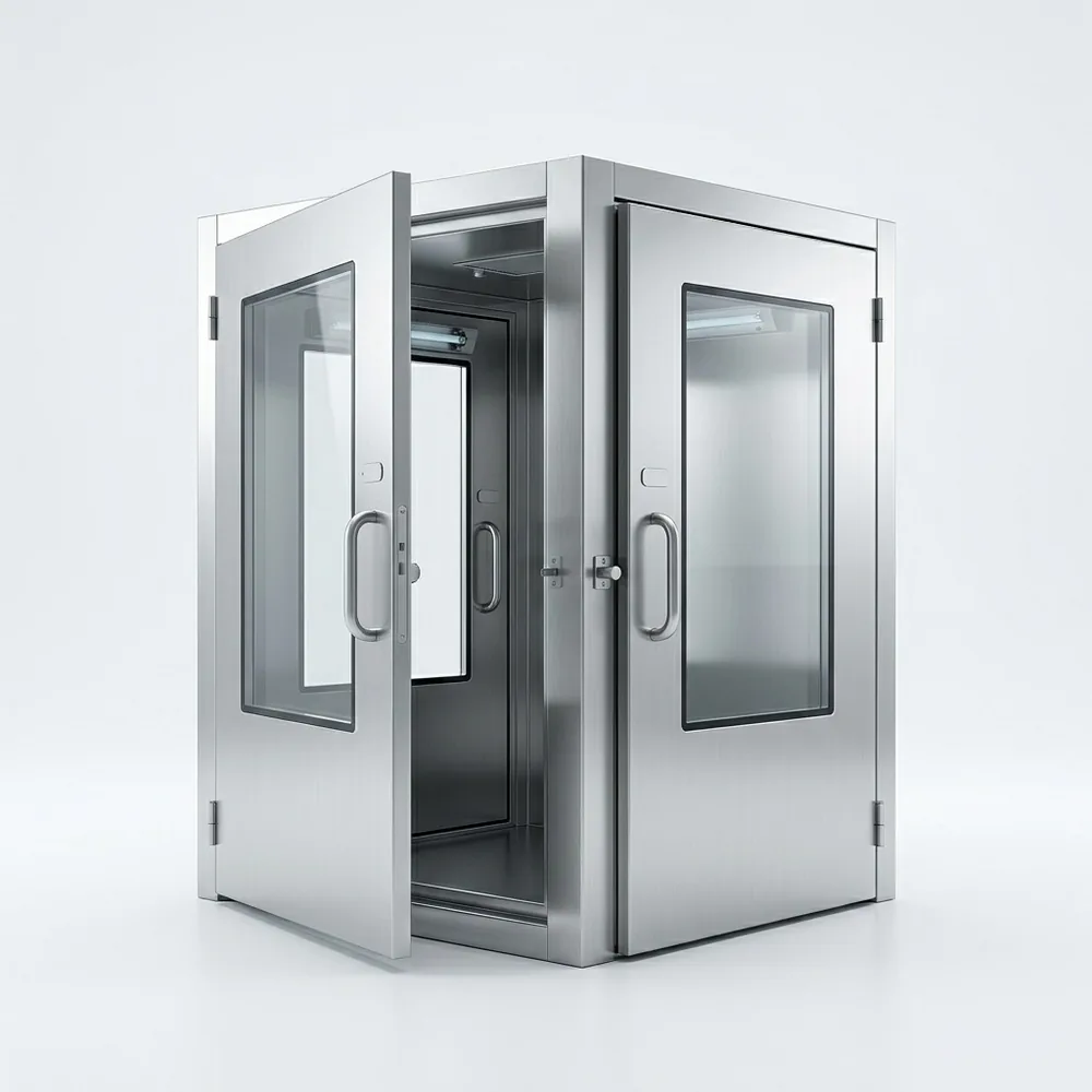 Stainless-steel cleanroom pass-through chamber (pass box)