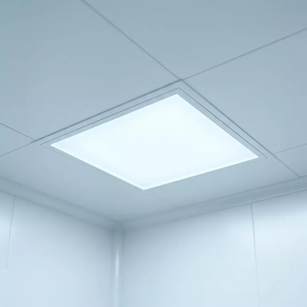 Flush sealed cleanroom LED ceiling panel