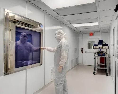 Engineers reviewing blueprints